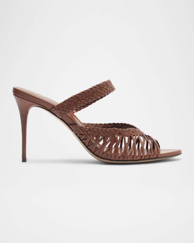 Agatha 85 Leather Stiletto Sandals